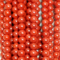 Dyed Red Coral and Orange Coral Beads (Pagadam) పగడం
