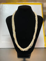 16-Line Quartz Necklace With 1 gram Gold Plated Beads