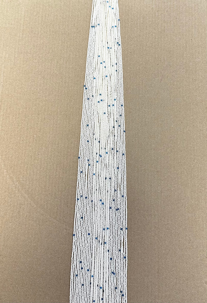 Sugar Pearls With Blue Color Beads In Between(Price is for each strand)(Lab Created)(1.8mm)