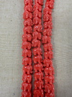 Coral Color Resin Elephant Beads