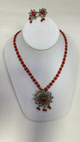 Taiwan Rice Coral Necklace (Gold Bead 24K Plated)