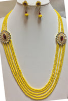 5-Strand Mango-Color Quartz Necklace Set