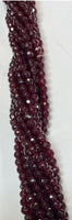 Faceted Ruby-color Jade 4mm