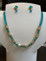 Swarovski Crystal Necklace set (bicone necklace 24kt plated beads)