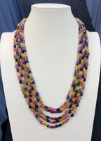 5-Strand Multi Precious Beads On Sarafa