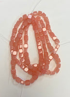 Square Coral Color Jade (12mmx12.5mm)