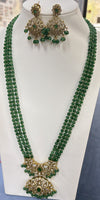 3-String Jade Necklace Set with 24kt Gold-Dipped Beads