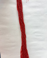 Red Faceted Jade (3mmx3.5mm)( Price is For Signal Strand)