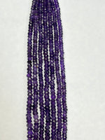 Amethyst Faceted Roundel (6.5mmx3.5mm)