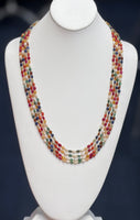 4-Strand Navratan with 24k Gold Plated Beads (sold Each Strand $120/full Necklace will be $480)
