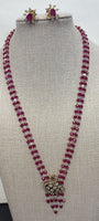 Chetan Ruby with Swarovski Crystal Necklace Set
