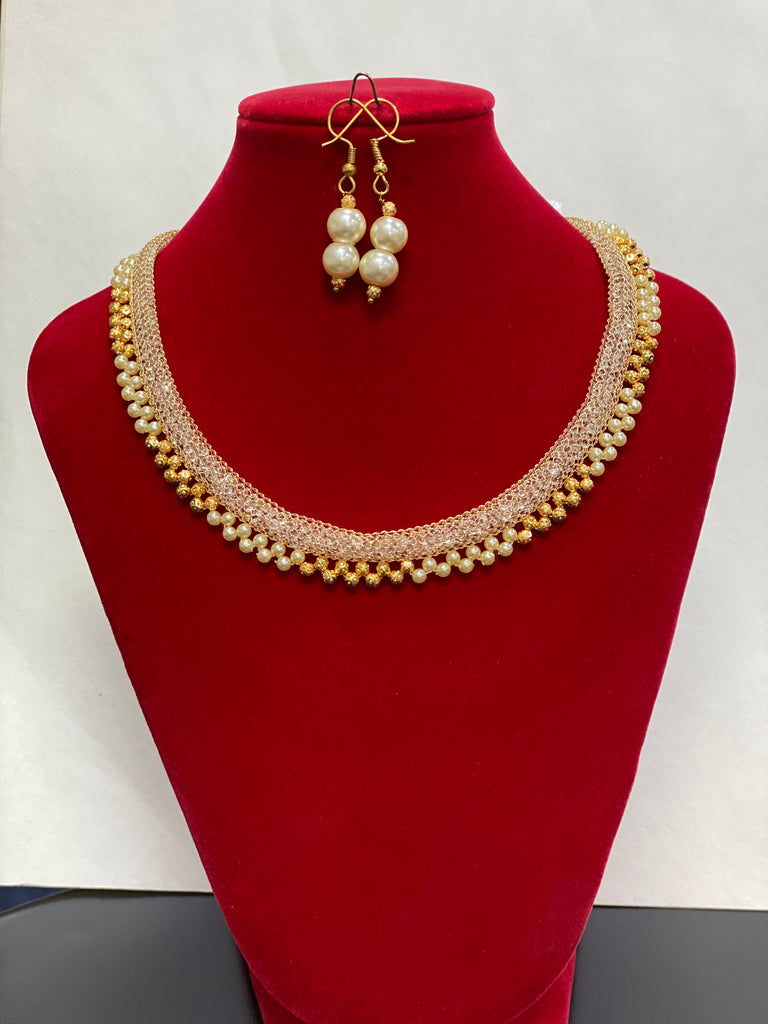 1 Gram Gold Chain And Earring Set #PG-1