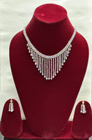 Swarovski Crystal Necklace And Earring Set (24K Gold Plated Beads)