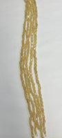 Light Yellow Color Oval Shape Beads (Price Is For Each Strand)