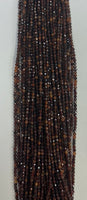 #8 Dark Yellow Dark Brown Color Jade faceted Round 3.5mm