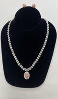 Pearl And Pink Coral Necklace