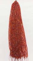 Garnet Color Cubic Zirconia (4mm)(Sold Per Single Strand)