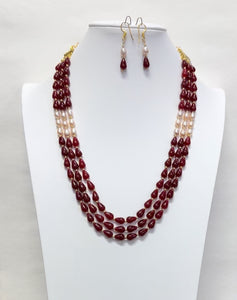Jade Drops With Freshwater Pearl Necklace