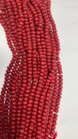 Pumpkin Coral Beads (7mmx9mm) (Price is for each line not full bunch)
