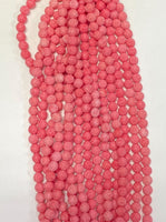 Pink Carved Beads (8mm) (raisin)(price is for single strand not full bunch)