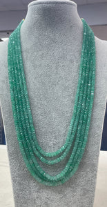 5-Strand On Sarafa  AAA Quality  Natural - Color Russian Emerald