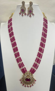 Chetan Ruby Necklace with Victorian Pendant