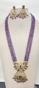 Amethyst Necklace set with Victorian pendent and earrings