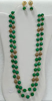 Jade Necklace With Earring Set (1g Gold)