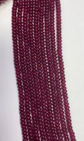 Ruby Color Jade Roundel (4mmx6mm) Sold Per Single Strand