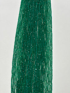 Faceted Green Onyx (3.5mm)