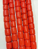 Resin Orange Drums (16mmx18mm) (Sold Per Strand)