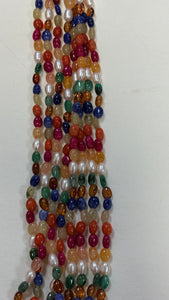 Navratna Oval Beads 4mmx5mm