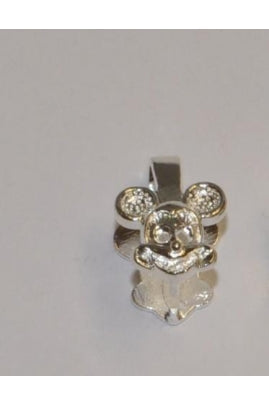 11.5mmx12mm Mickey Mouse Silver Pendant Bail