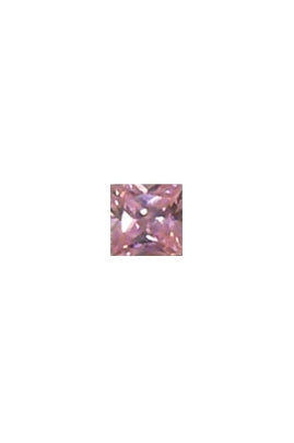 Rose Pink Cubic Zirconia Square 4mm