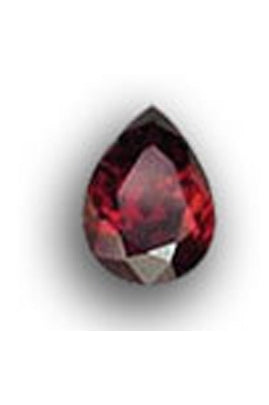 Garnet-Color Cubic Zirconic Pear Shape 5mmx7mm