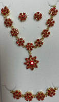 Cubic Zirconia Cab Necklace Set #64R