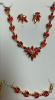 Cubic Zirconia Cab Necklace Set #65R