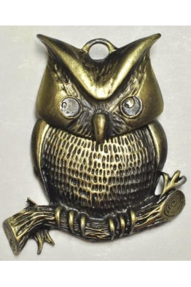 Sitting Owl Charm (50mmx44mm) #OWL-4