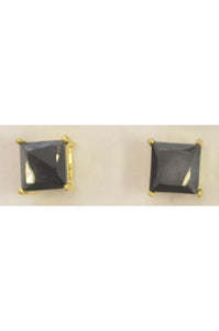 Black Cubic Zirconia Gold Plated