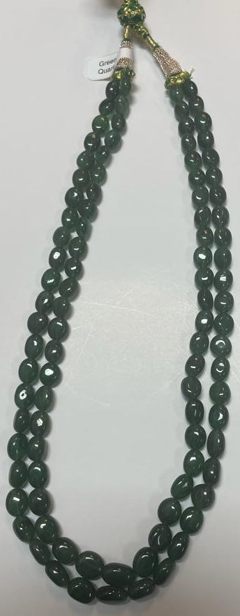 Emerald-Color Quartz Oval (Prices are for single line 2 strands will be $40.00)