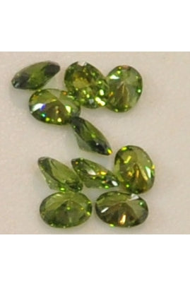 Green Cubic Zirconia Oval 6mmx8mm