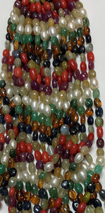Navratna Oval Beads