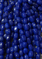 Sapphire-Color Jade Nugget 10mmx14mm   ( size is like Draksha Like Big Grapes)