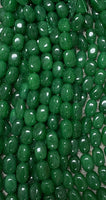 Emerald-Color Jade Nugget 10mmx14mm ( size is like Draksha Like Big Grapes)