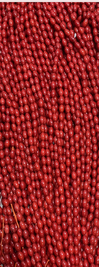 Red Rice Coral (Dholki) (4.5mmx8mm)