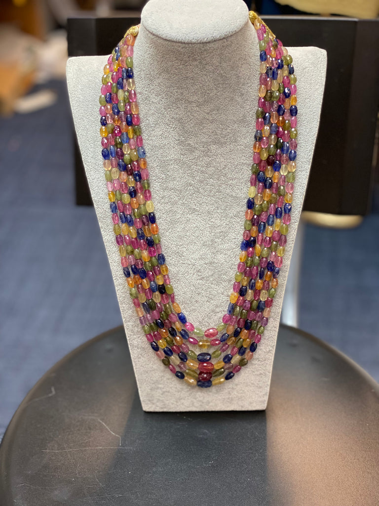 6-Strand Multi Precious Beads On Sarafa (240grams)