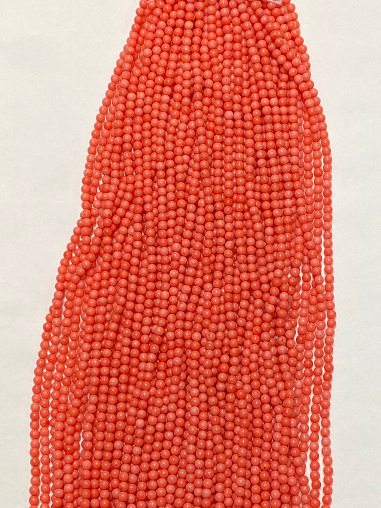 Dark Orange-ish Pink Plain Coral (5mmx5.5mm)