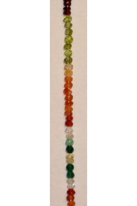 Multi Semi-Precious Faceted Beads (Garnet-Peridot-Carnalian-Moonstone-Green Onyx-Labradorite-Citrine