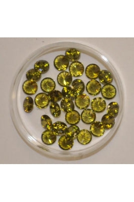 Olive Color Round Shape Cubic Zirconia Stone 6mm (Sold per 1 single stone)