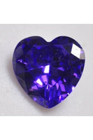 Purple Heart-Shape Cubic Zirconia 10mm
